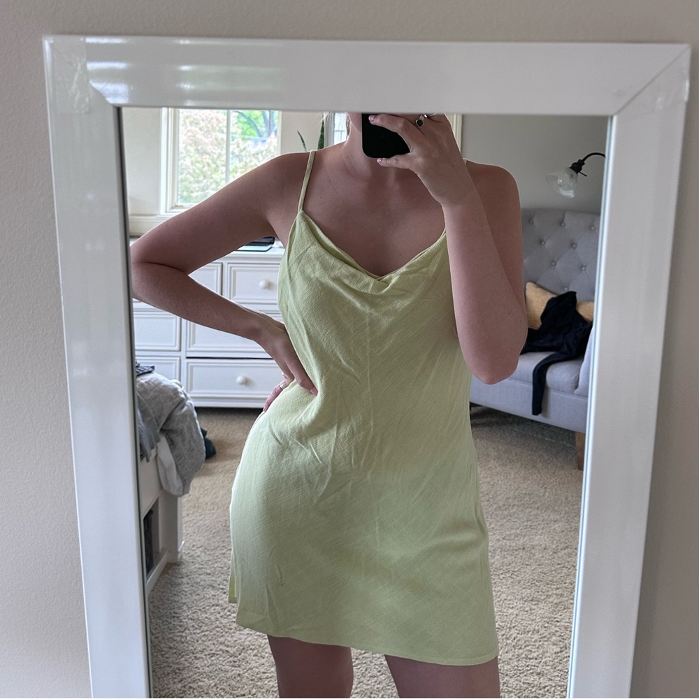 Light Green Linen Dress